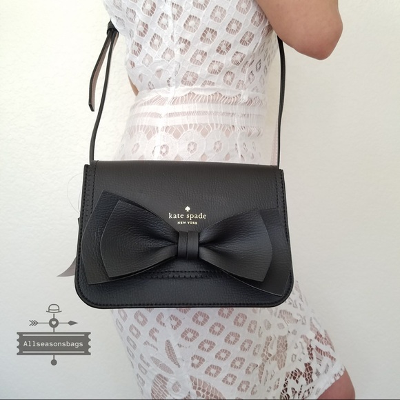 Kate spade NY Hanni Vanderbilt place black bow bag - Picture 3 of 6